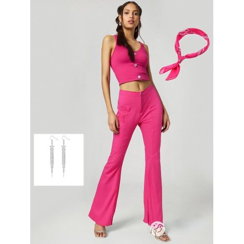 BEILINGDUN Pink Cowgirl Costume